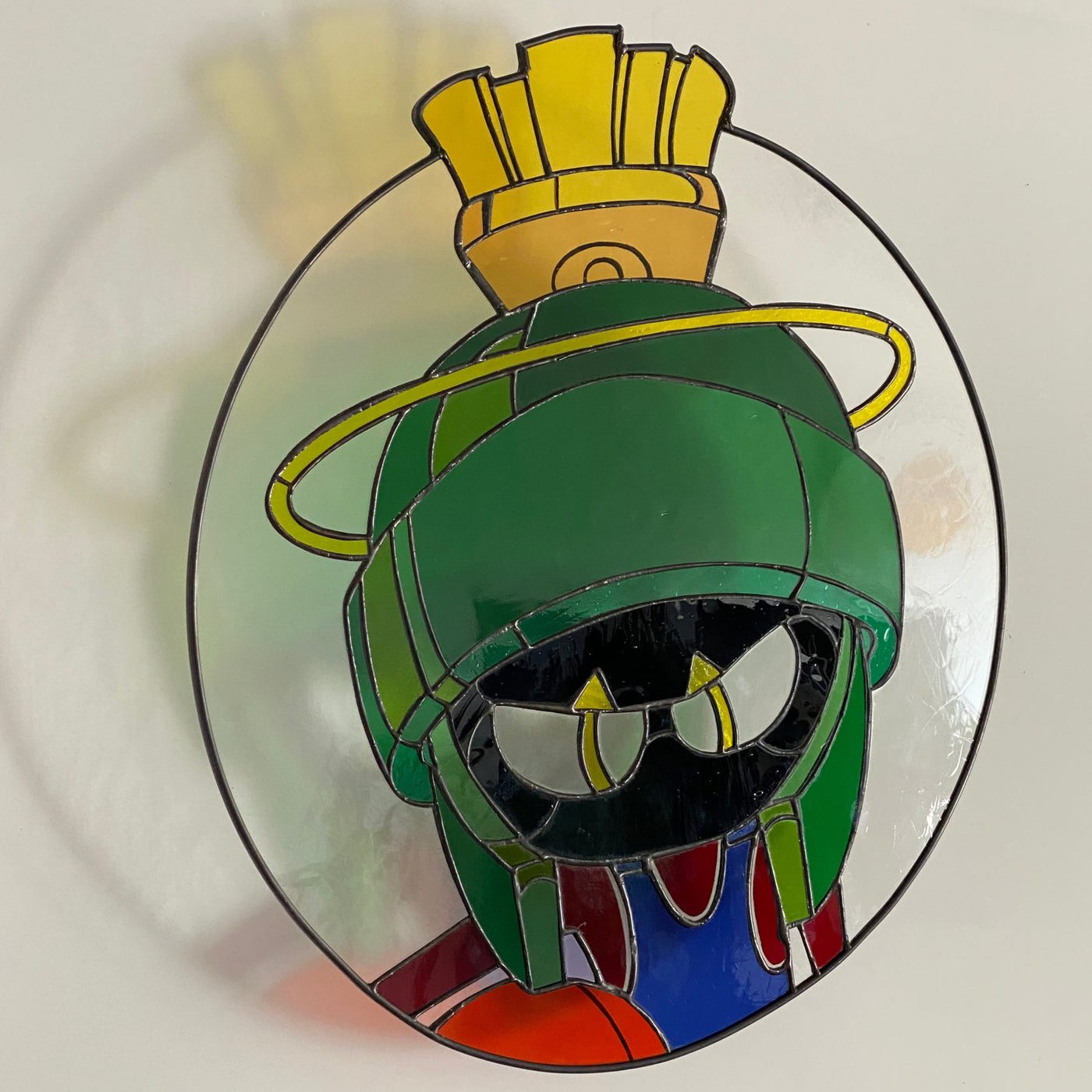 Marvin The Martian Round Stained Glass Suncatcher 4