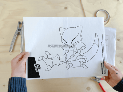 pokemon abra stained glass pattern