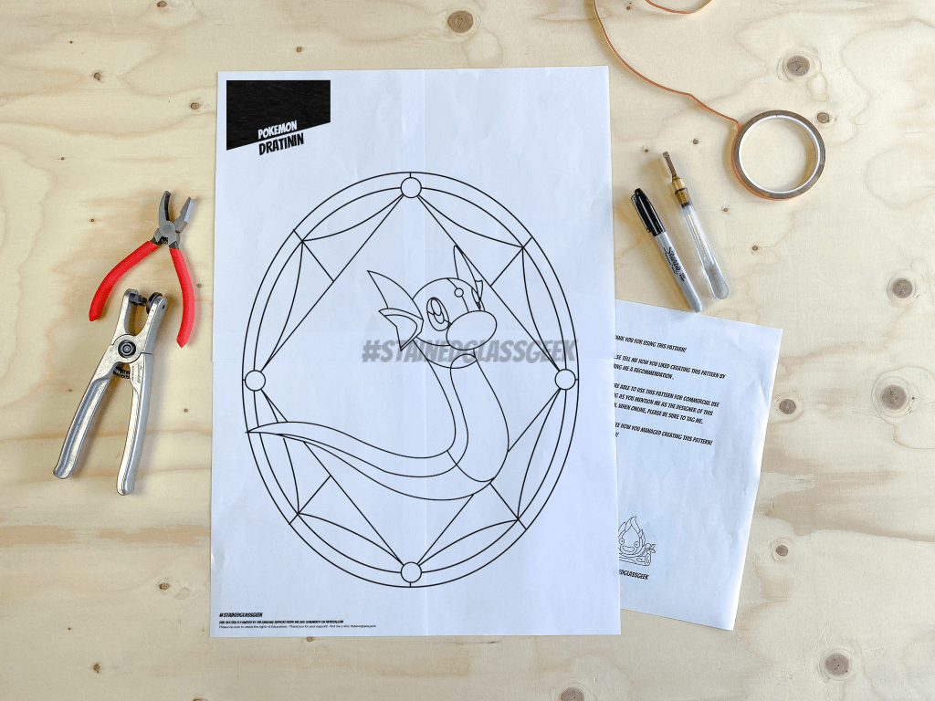 pokemon dratini a2 oval stained glass pattern pdf
