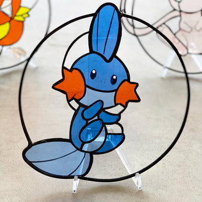 pokemon mudkip stained glass suncatcher 1
