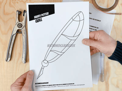 Quill Inspired Stained Glass Pattern