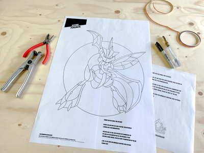 pokemon scyther a2 round stained glass pattern pdf 2