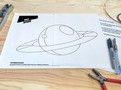 Saturn Stained Glass Pattern
