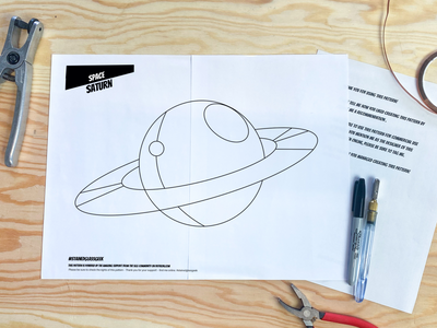 Saturn Stained Glass Pattern