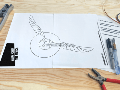 Golden Snitch Inspired Stained Glass Pattern