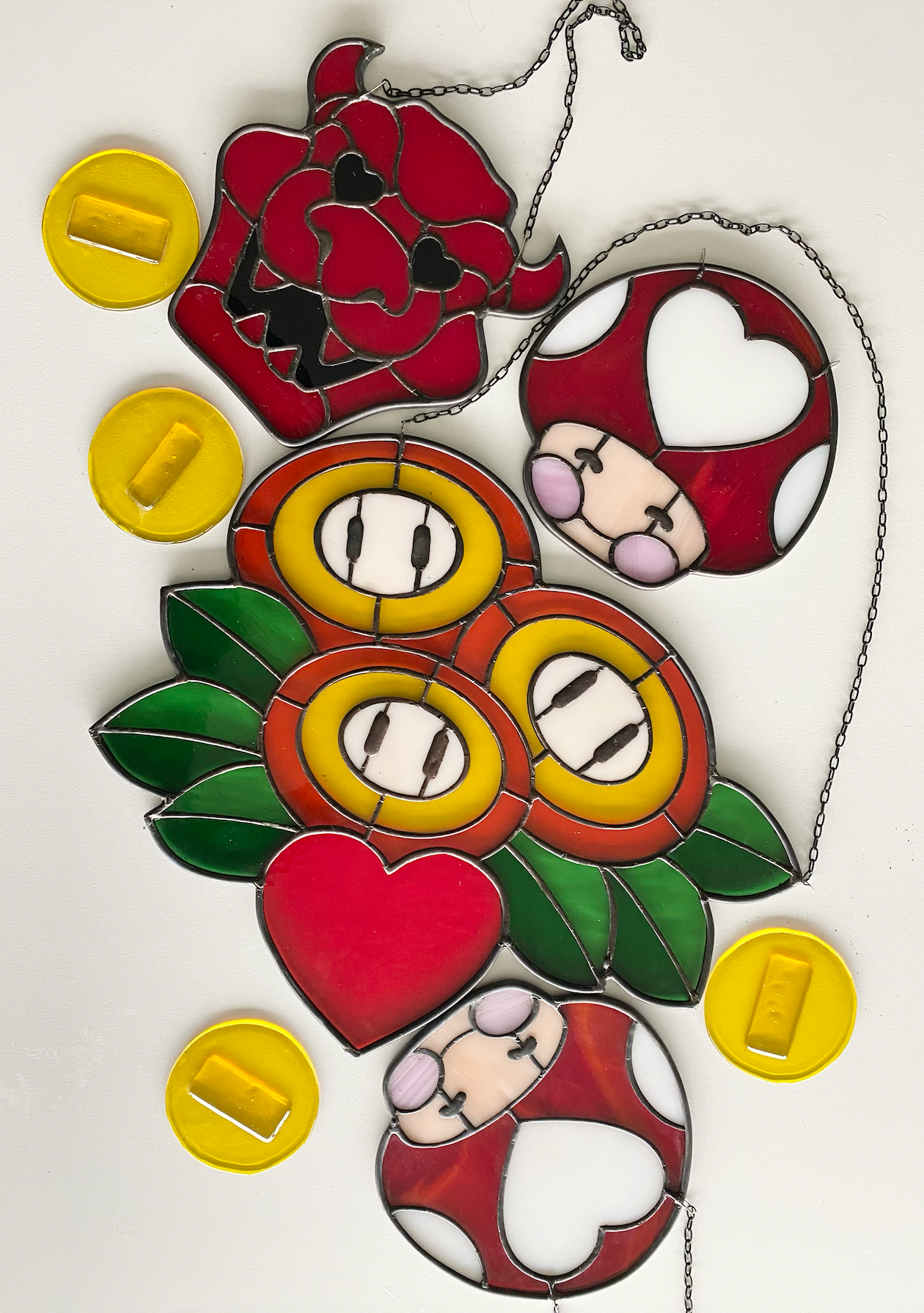 Bowser (In Love) Game Over Inspired Stained Glass Art