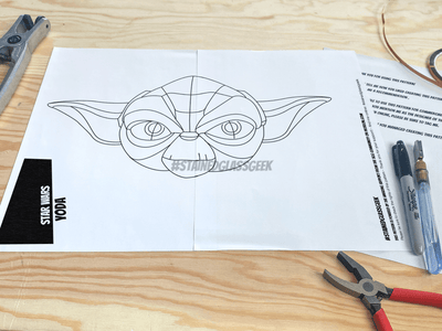 Yoda Inspired Stained Glass Pattern
