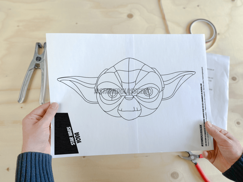 Yoda Inspired Stained Glass Pattern
